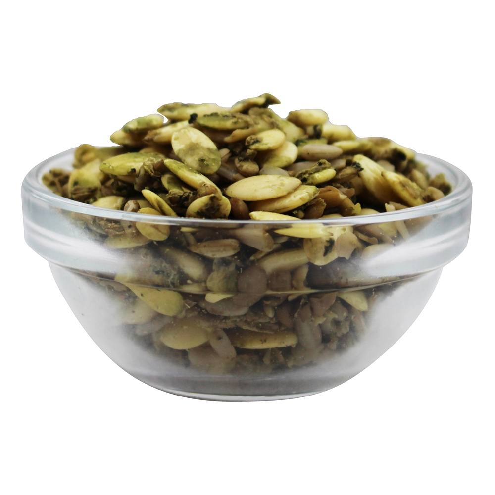 Orgânicos Sprouted Seed Salad Toppers Mar Salgado e Pimenta Rachada - 4 oz. Go Raw - Imagem 3