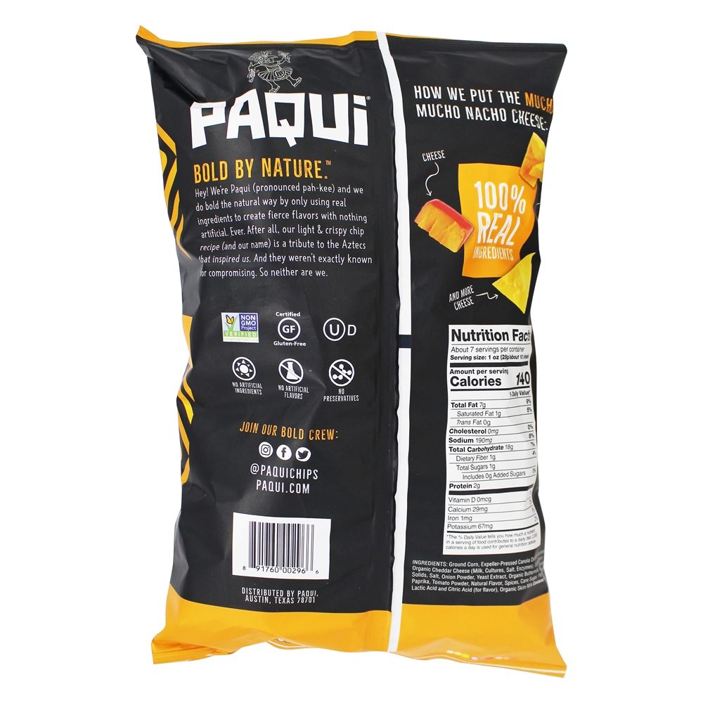 Tortilha Chips Mucho Nacho Queijo - 7 oz. Paqui - Imagem 2