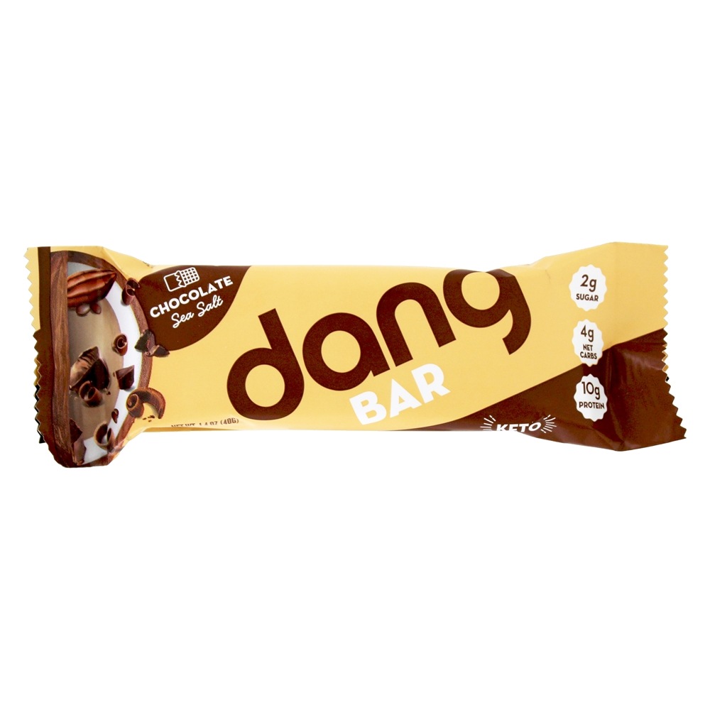 Sal de mar de chocolate com base em planta Keto Bars - 12 Barras Dang - Imagem 3