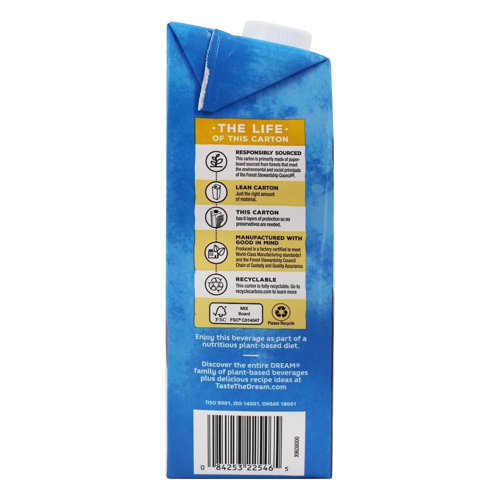 Leite de aveia sem açúcar - 32 fl. oz. Dream - Imagem 4