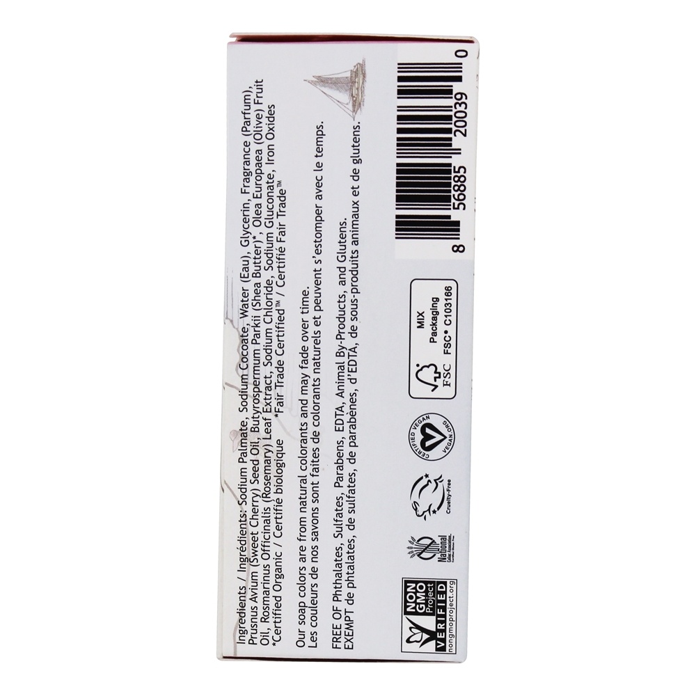 Francês Milled Vegetable Bar Soap Cherry Blossom - 6 oz. South of France - Imagem 3
