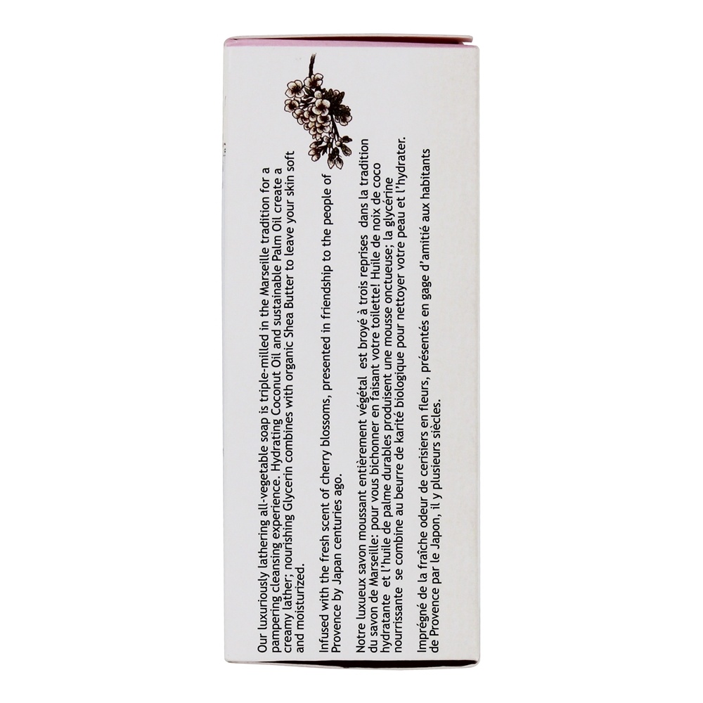 Francês Milled Vegetable Bar Soap Cherry Blossom - 6 oz. South of France - Imagem 4