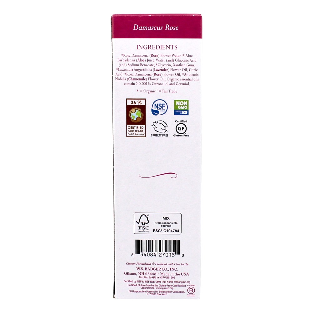 Balanceamento Facial Névoa Damasco Rosa - 4 fl. oz. Badger - Imagem 3