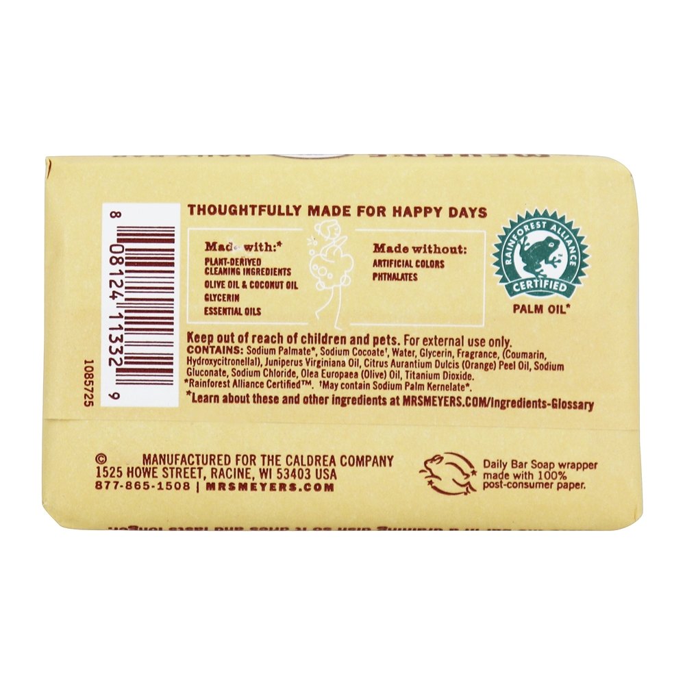 Dia limpo, diariamente, bar sabão, aveia, flor - 5.3 oz. Mrs. Meyer's - Imagem 2
