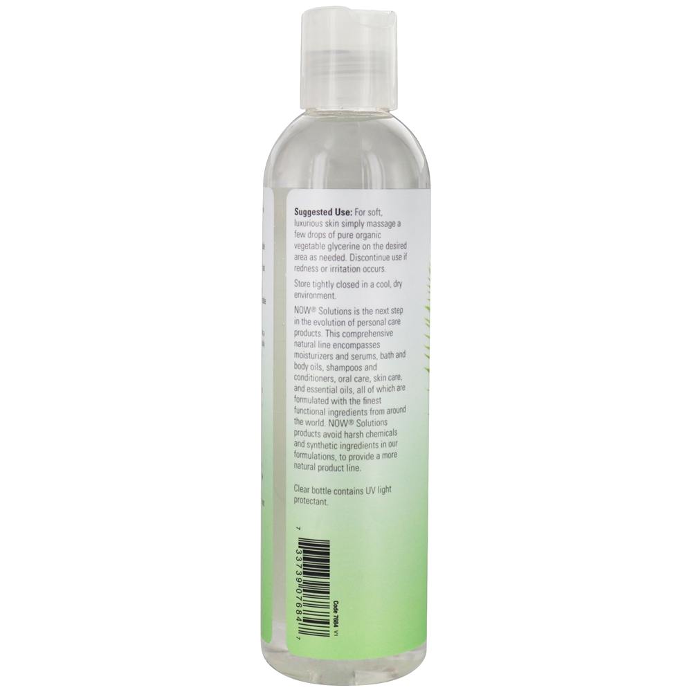 NOW Solutions Glicerina Vegetal Orgânica 100 % Pure Cuidados com a pele versáteis - 8 fl. oz. NOW Foods - Imagem 3