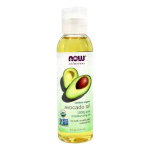 NOW Solutions 100 % Pure Óleo de Abacate Orgânico Hidratante - 4 fl. oz. NOW Foods