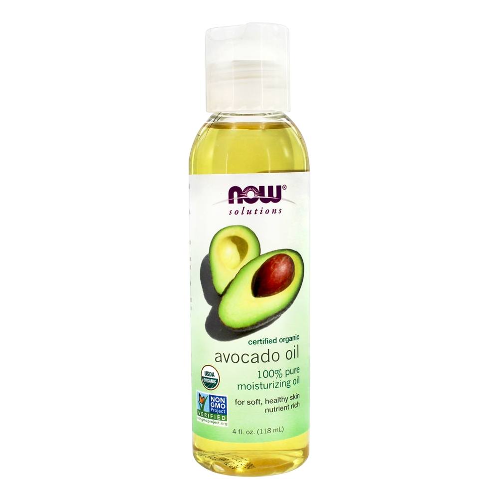 NOW Solutions 100 % Pure Óleo de Abacate Orgânico Hidratante - 4 fl. oz. NOW Foods