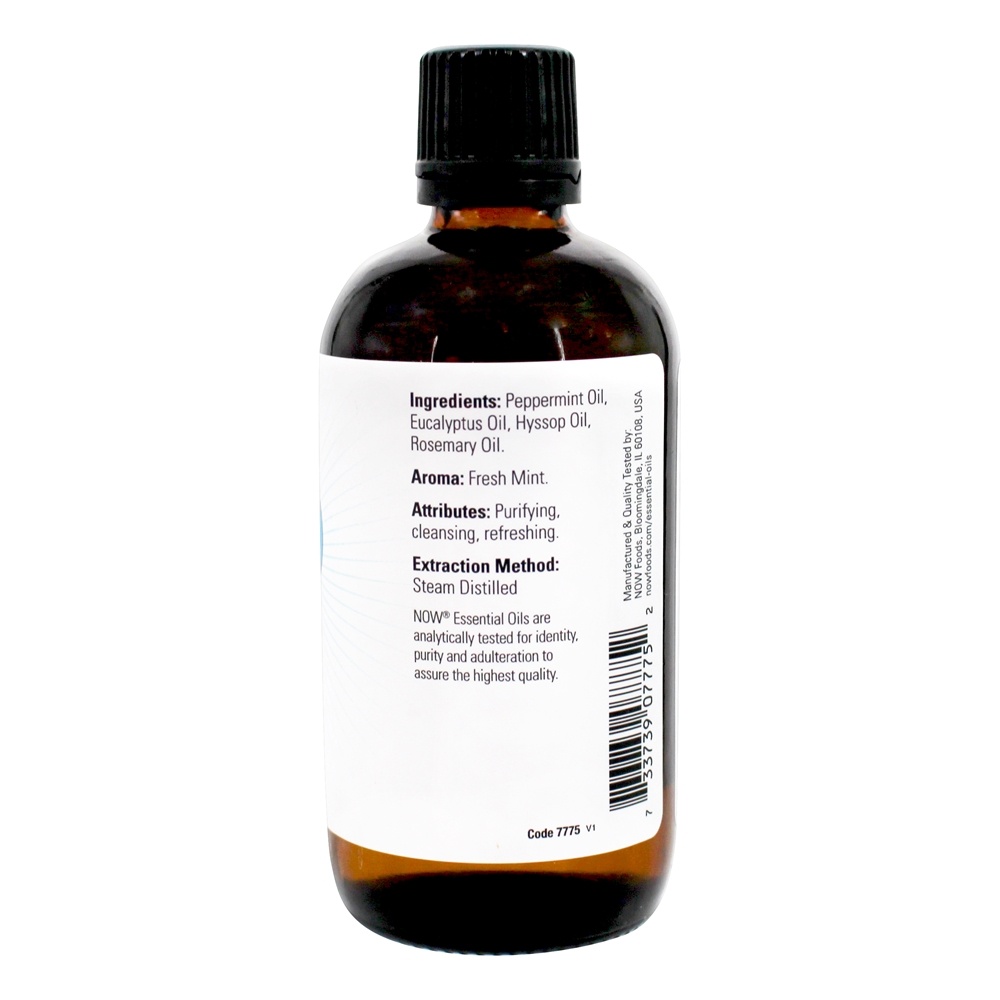 Limpar o óleo essencial de ar purificador de ar - 4 fl. oz. NOW Foods - Imagem 2