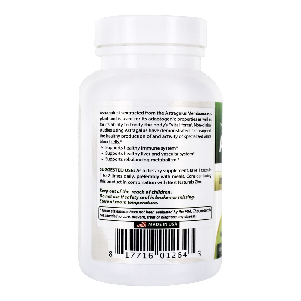 Suporte Imunológico do Astrágalo 1000 mg . - Cápsulas 120 Best Naturals - Imagem 3