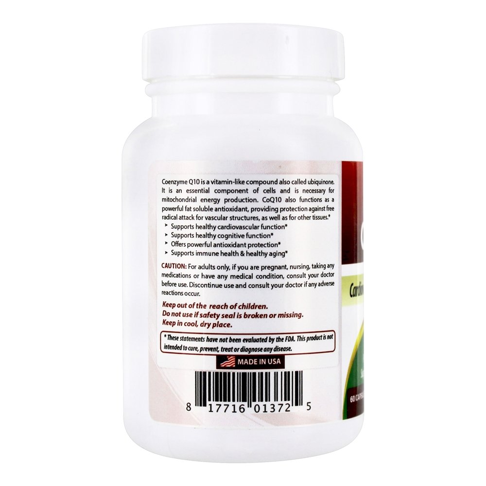 Fórmula de saúde cardiovascular CoQ10 600 mg . - Cápsulas 60 Best Naturals - Imagem 3