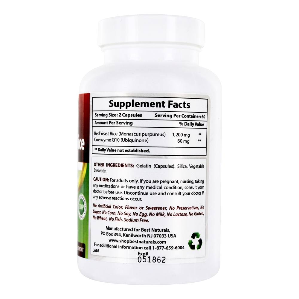 Suporte Cardiovascular do Red Yeast Rice 600 mg . - Cápsulas 120 Best Naturals - Imagem 2