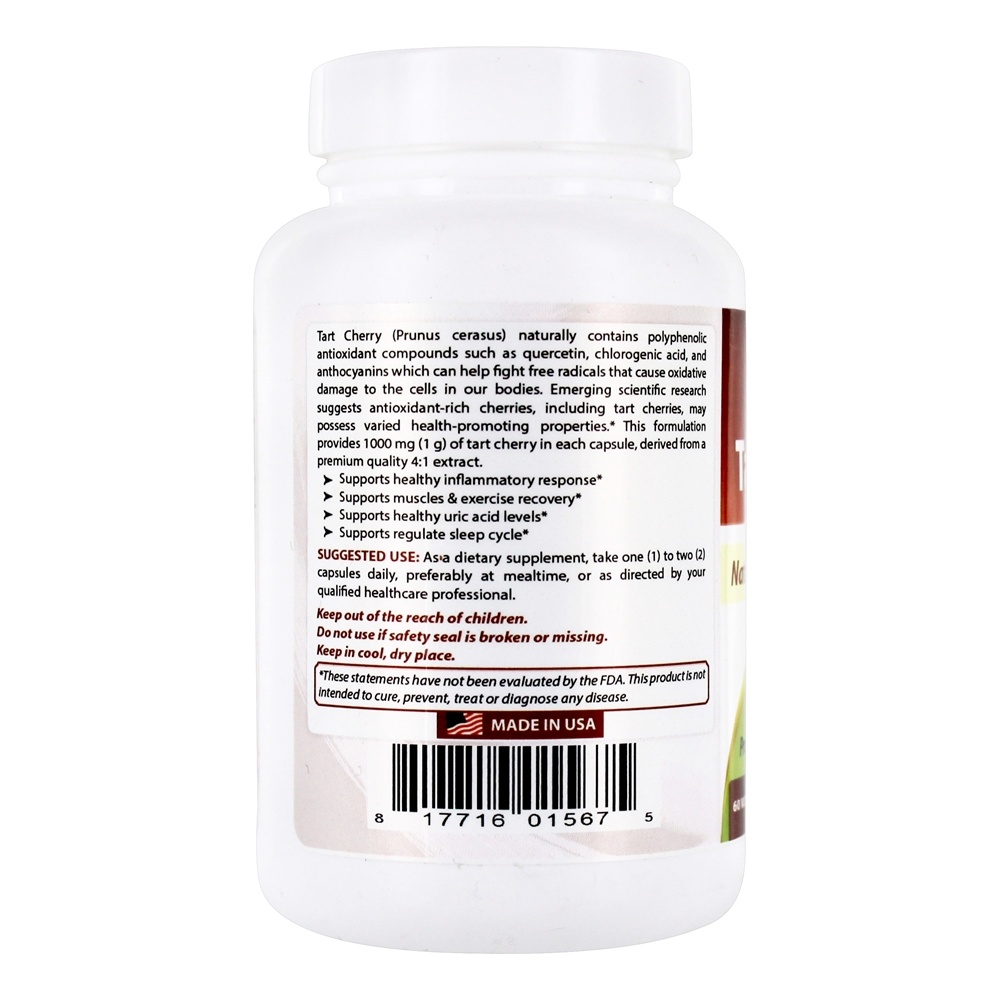 Fórmula Antioxidante Tart Cherry Nature 1000 mg . - 60 VCap (s) Best Naturals - Imagem 3