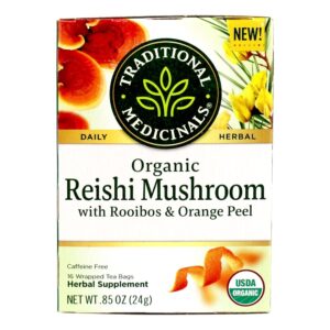 Comprar chá orgânico reishi mushroom com rooibos e casca de laranja - 16 saquinhos de chá traditional medicinals preço no brasil alimentos & lanches chás suplemento importado loja 1 online promoção -