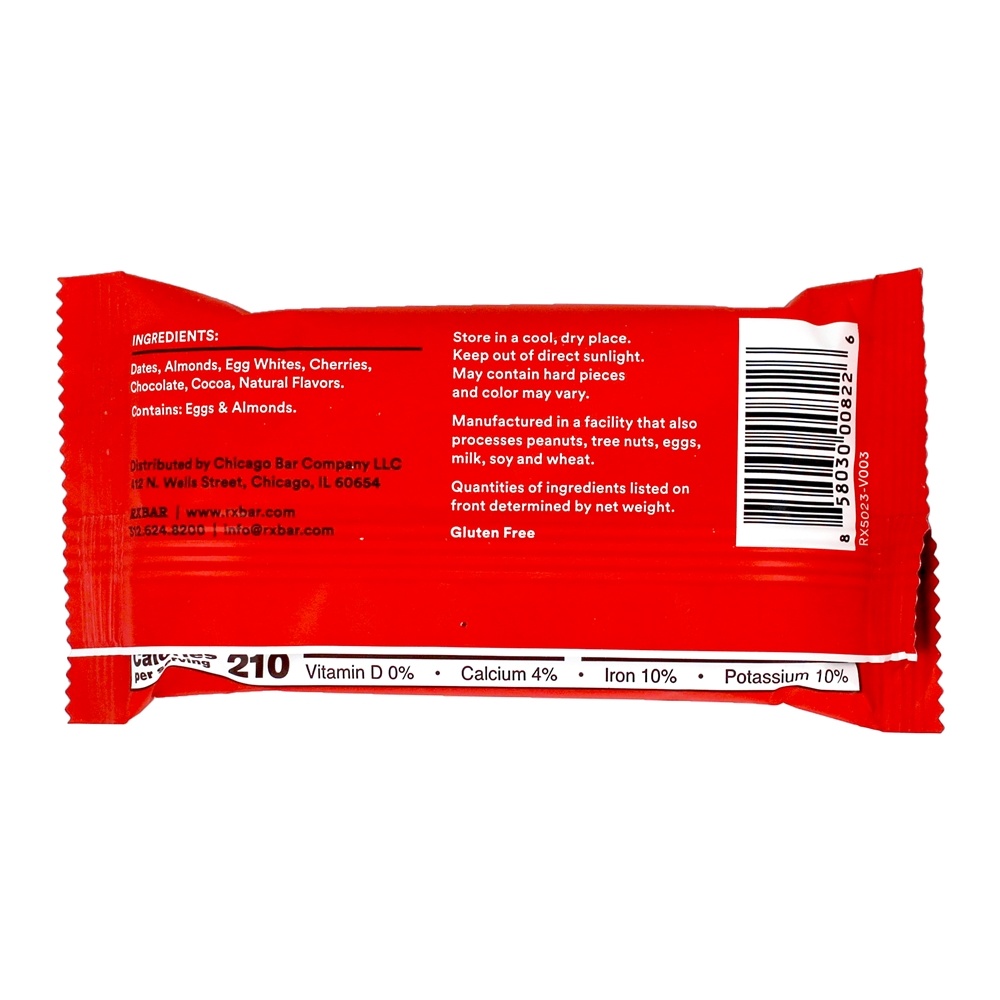 Proteína Bar Chocolate Cereja - 1.83 oz. RXBAR - Imagem 2