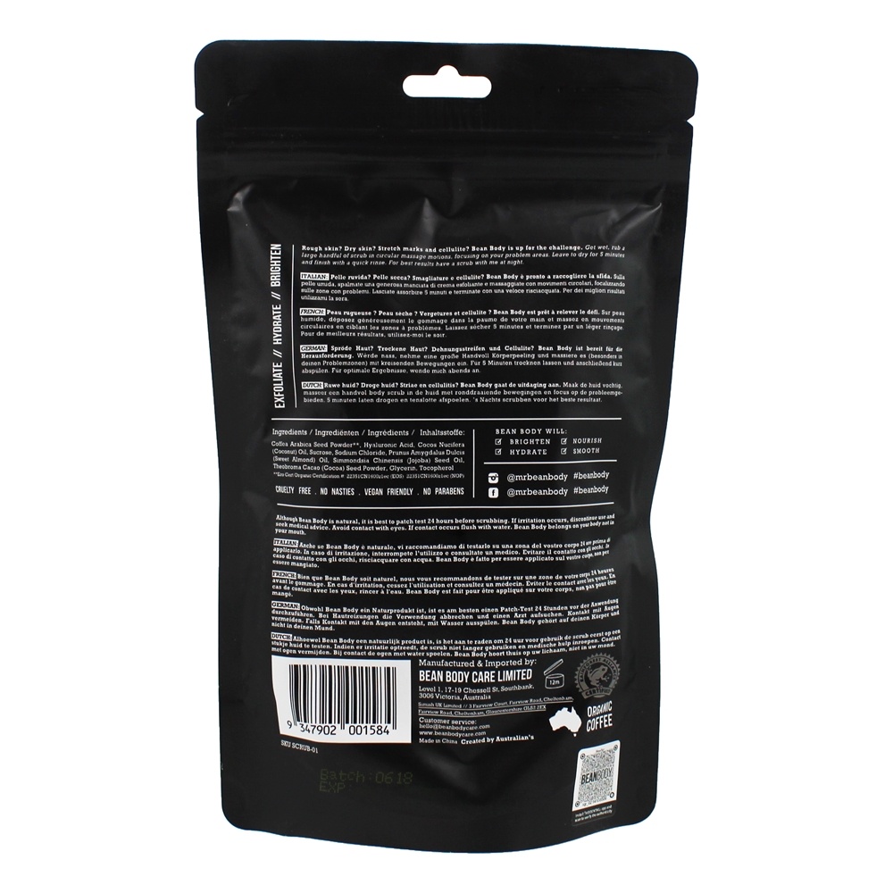 Esfoliação corporal com café de coco - 7.76 oz. Bean Body - Imagem 2
