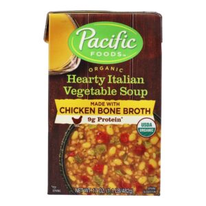 Comprar sopa de legumes italiana orgânica saudável com caldo de osso de galinha - 17 oz. Pacific foods preço no brasil alimentos & lanches sopa suplemento importado loja 27 online promoção -