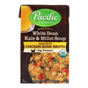 Comprar kale de feijão branco orgânico & sopa de painço com sopa de caldo de osso de galinha - 17 oz. Pacific foods preço no brasil alimentos & lanches sopa suplemento importado loja 11 online promoção -