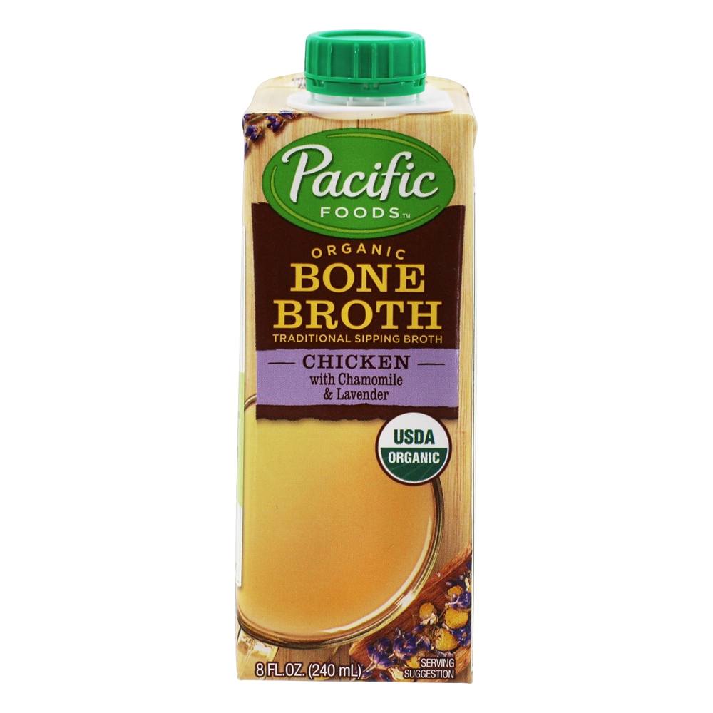 Caldo de osso de frango orgânico com camomila e lavanda - 8 fl. oz. Pacific Foods
