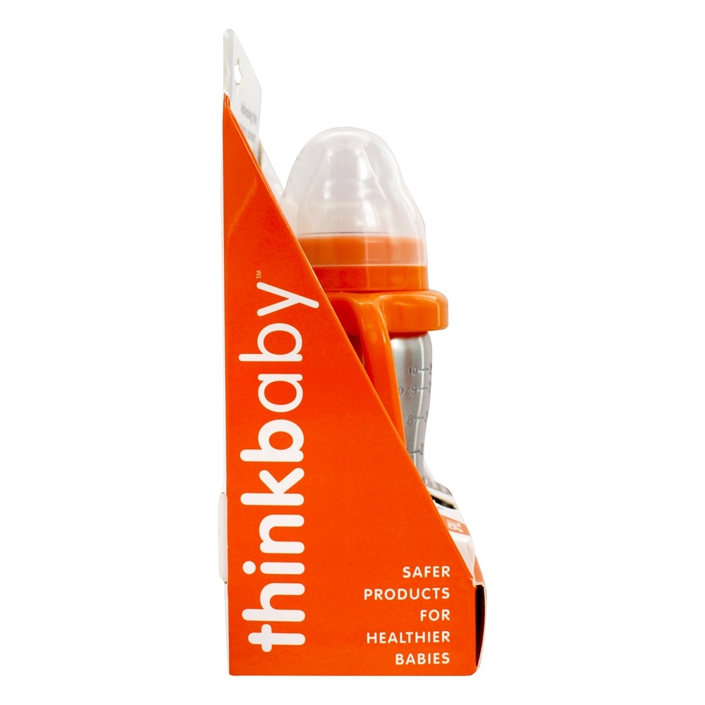 Sippy do Steel Cup Spout Trainer Estágio C 9 para 36 meses Orange - 9 oz. Thinkba - Imagem 3