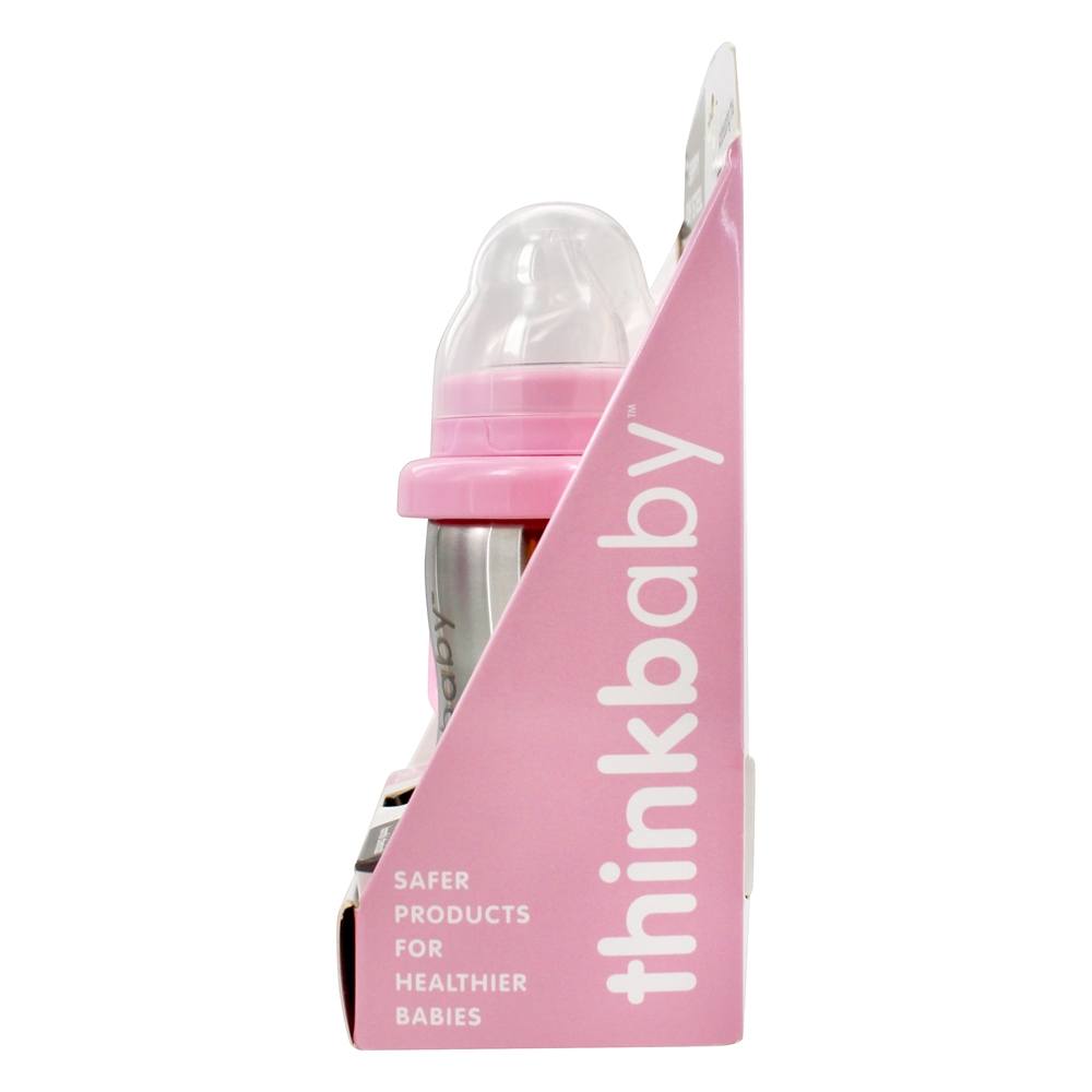 Sippy do Steel Cup Spout Trainer Estágio C 9 para 36 meses Pink - 9 oz. Thinkba - Imagem 3