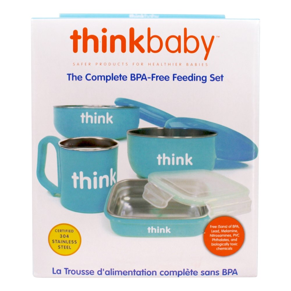 O conjunto completo de alimentação sem BPA azul - 1 conjunto (s) Thinkba - Imagem 2