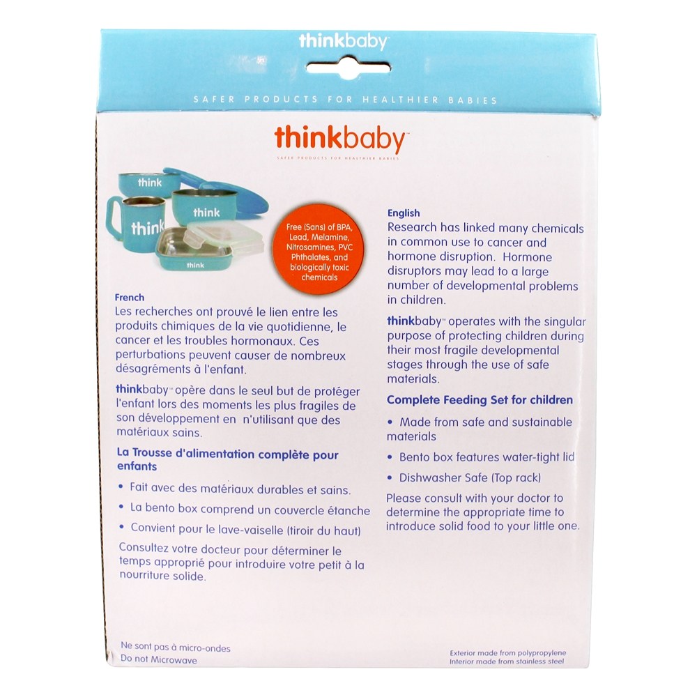 O conjunto completo de alimentação sem BPA azul - 1 conjunto (s) Thinkba - Imagem 4