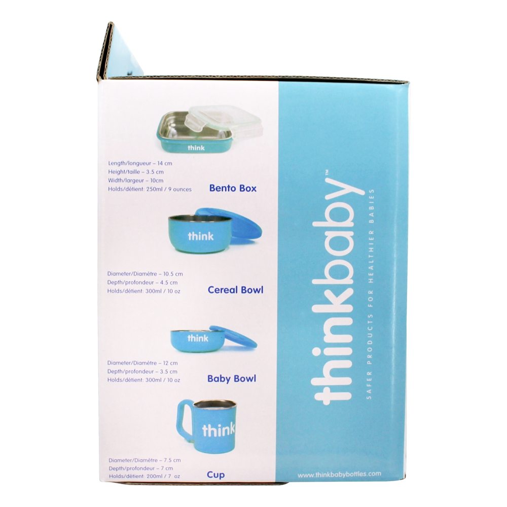 O conjunto completo de alimentação sem BPA azul - 1 conjunto (s) Thinkba - Imagem 5