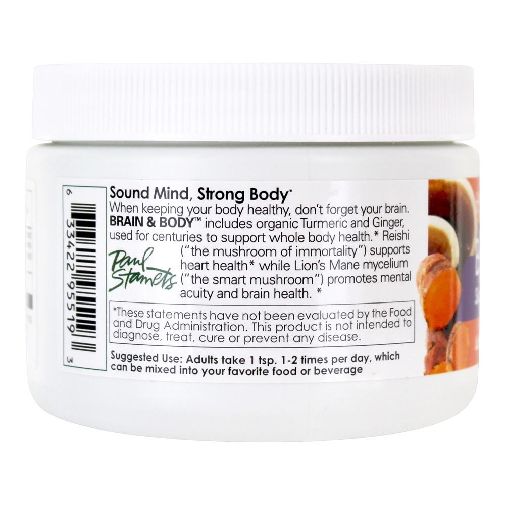 MycoBotanicals Cérebro & Body Support Powder - 3.5 oz. Host Defense - Imagem 3