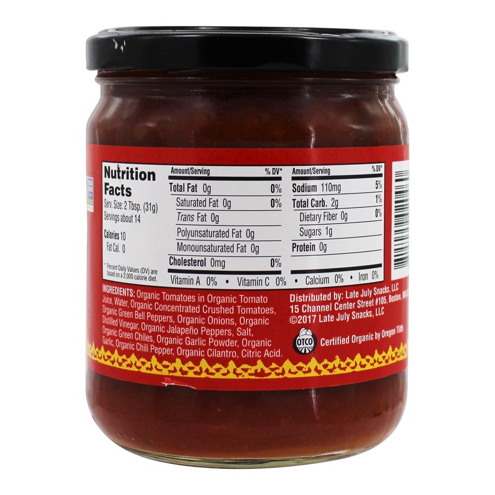 Molho grosso e robusto orgânico suave - 15.5 oz. Late July Snacks - Imagem 2