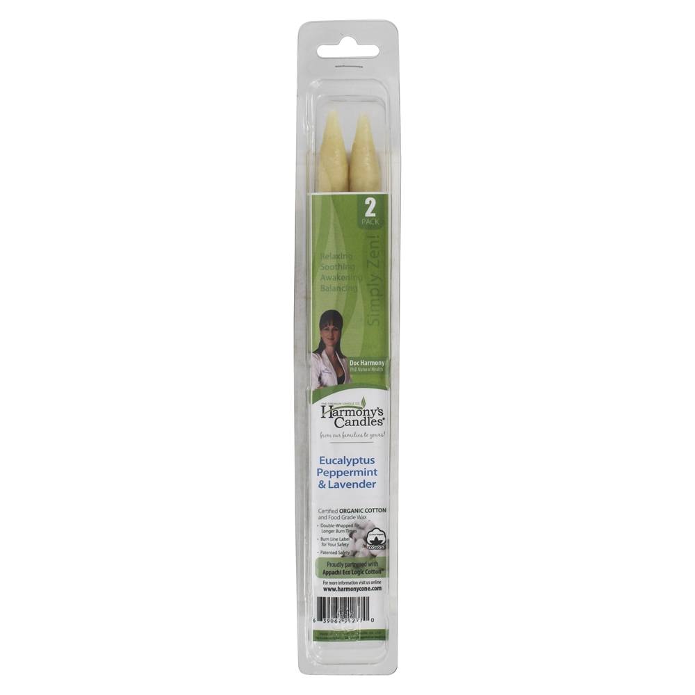 Vegan Ear Candles Eucalipto Peppermint e Lavanda - Pacote 2 Harmony's Ear Candles - Imagem 2