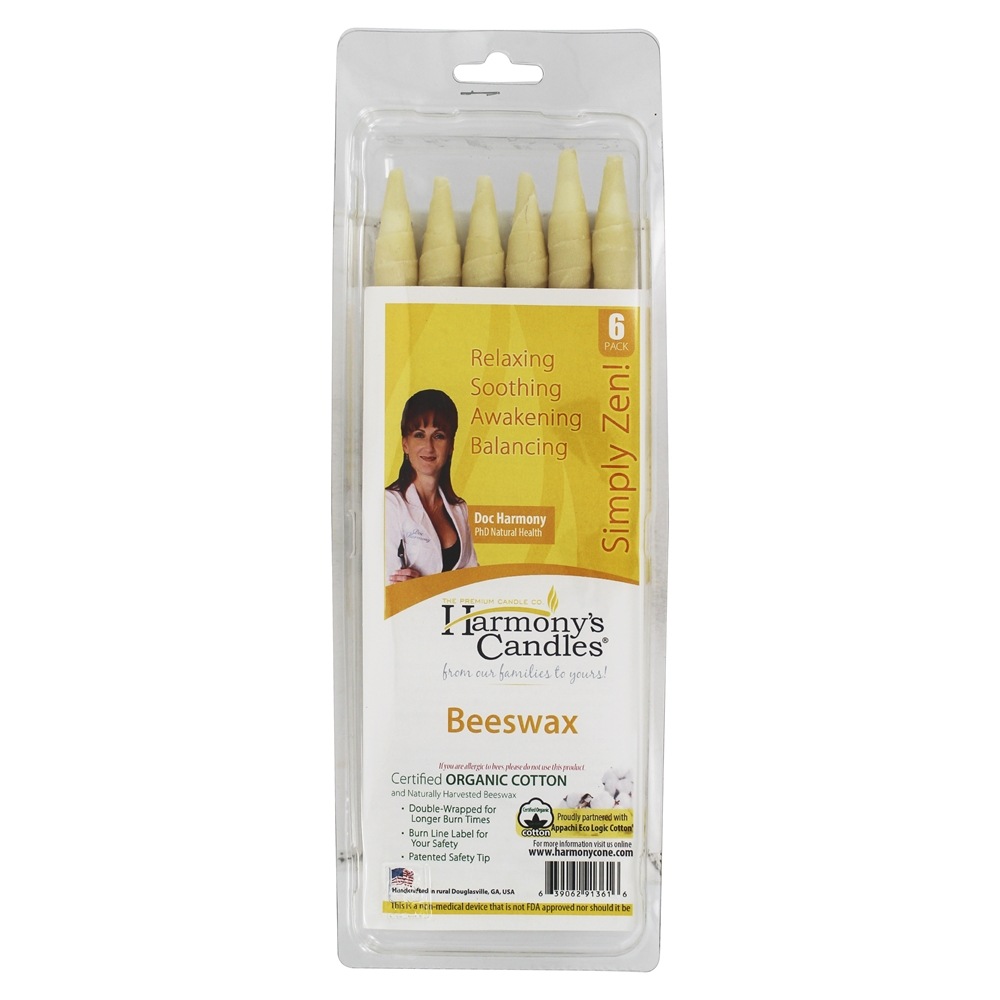 Velas de cera de abelha - Pacote 6 Harmony's Ear Candles - Imagem 2