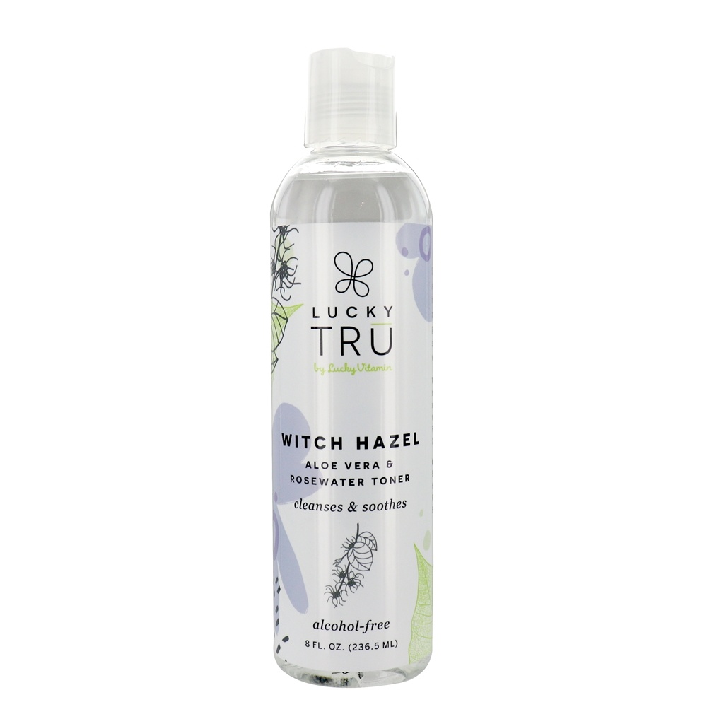 Tonalizador facial de hamamélis com Aloe Vera e Rosewater - 8 fl. oz. LuckyTru
