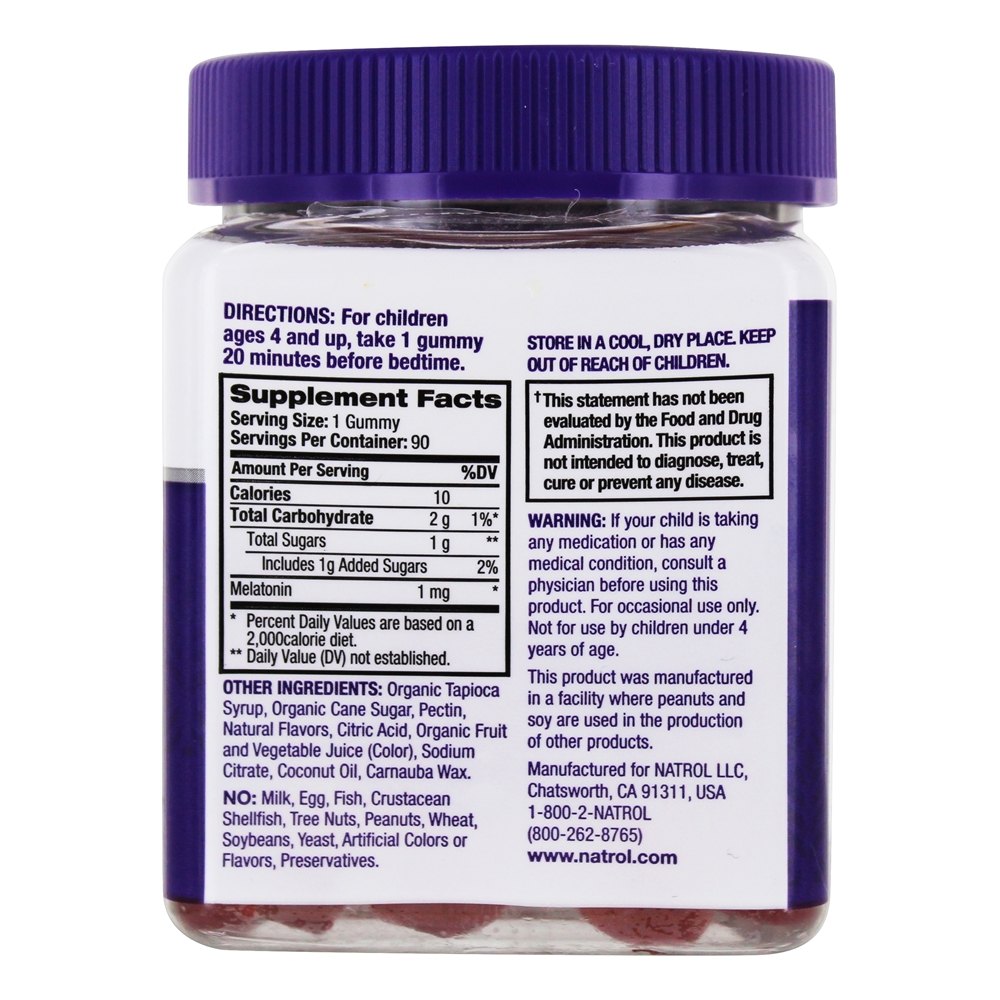 Crianças Melatonina Gummies Sleep Support Berry - 90 Contagem Natrol - Imagem 2