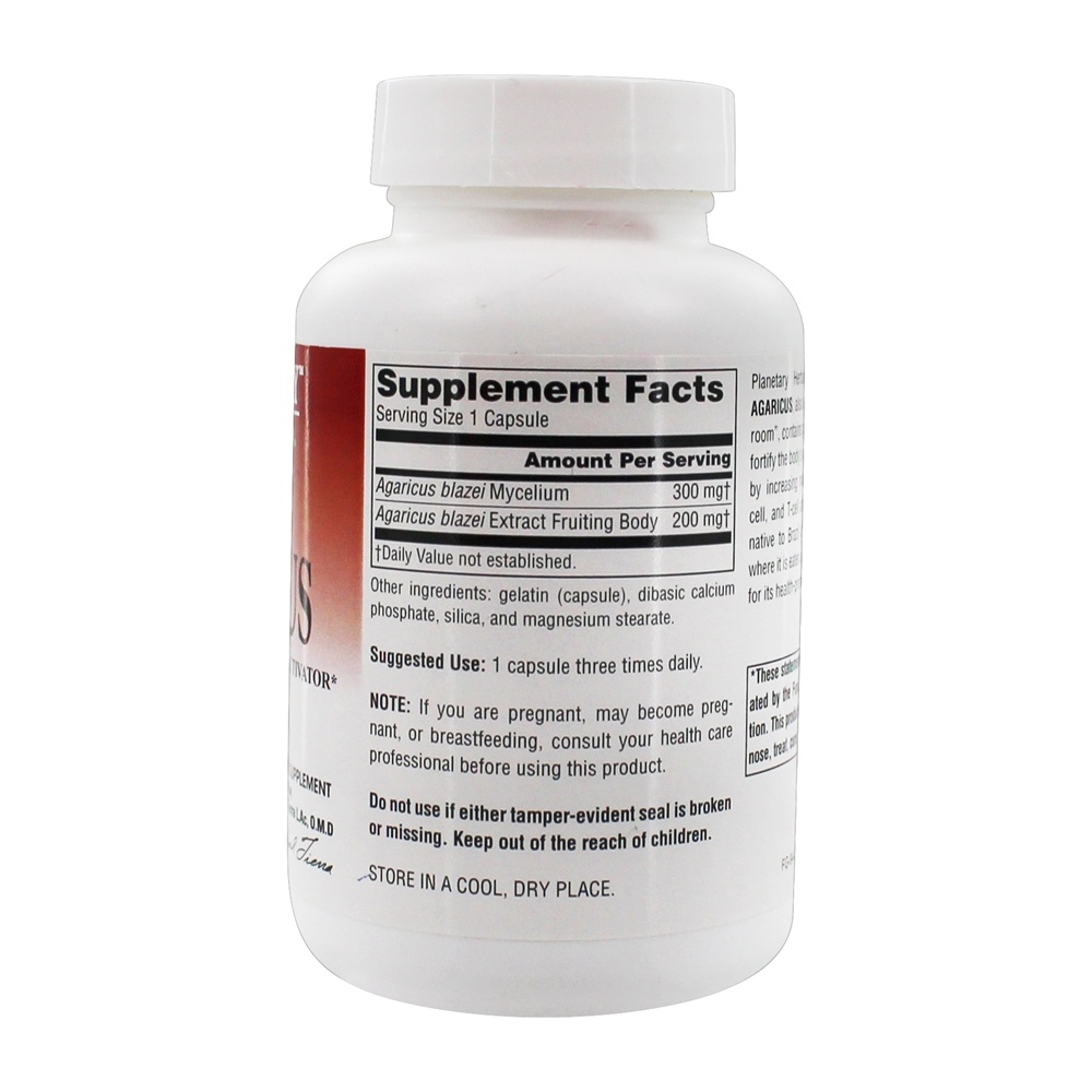 Spectrum Agaricus Imune & Natural Killer Cell Activator 500 mg . - Cápsulas 90 Planetary Herbals - Imagem 2