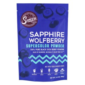 Comprar supercolor superfood em pó sapphire wolfberry - 3. 5 oz. Suncore foods preço no brasil alimentos & lanches bebidas & misturas de superalimentos suplemento importado loja 9 online promoção -