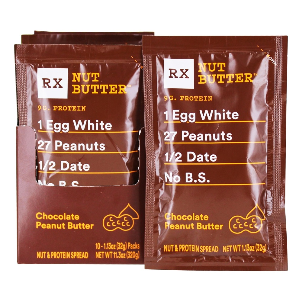 Manteiga De Amendoim, Nozes, Proteína, Spread Box, Chocolate - 10 Pacote (s) RXBAR