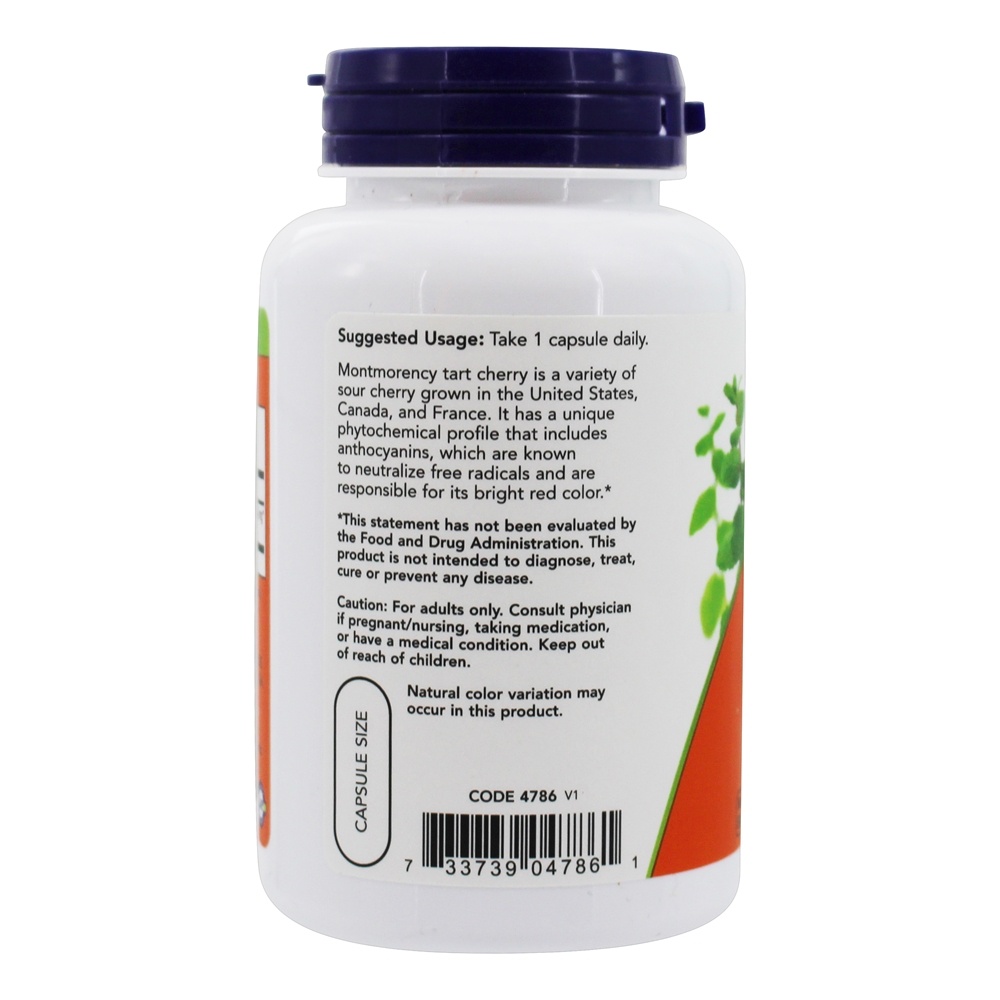 Tart Cherry Herbal Supplement 500 mg . - 90 Cápsula (s) vegetal (s) NOW Foods - Imagem 3