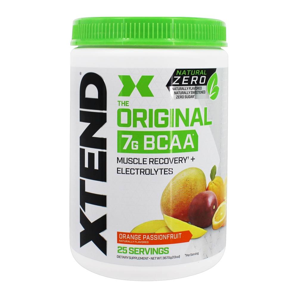 Xtend Natural Zero The Original BCAA Recuperação Muscular e Eletrólitos em Pó Laranja Maracujá - 13 oz. Scivation