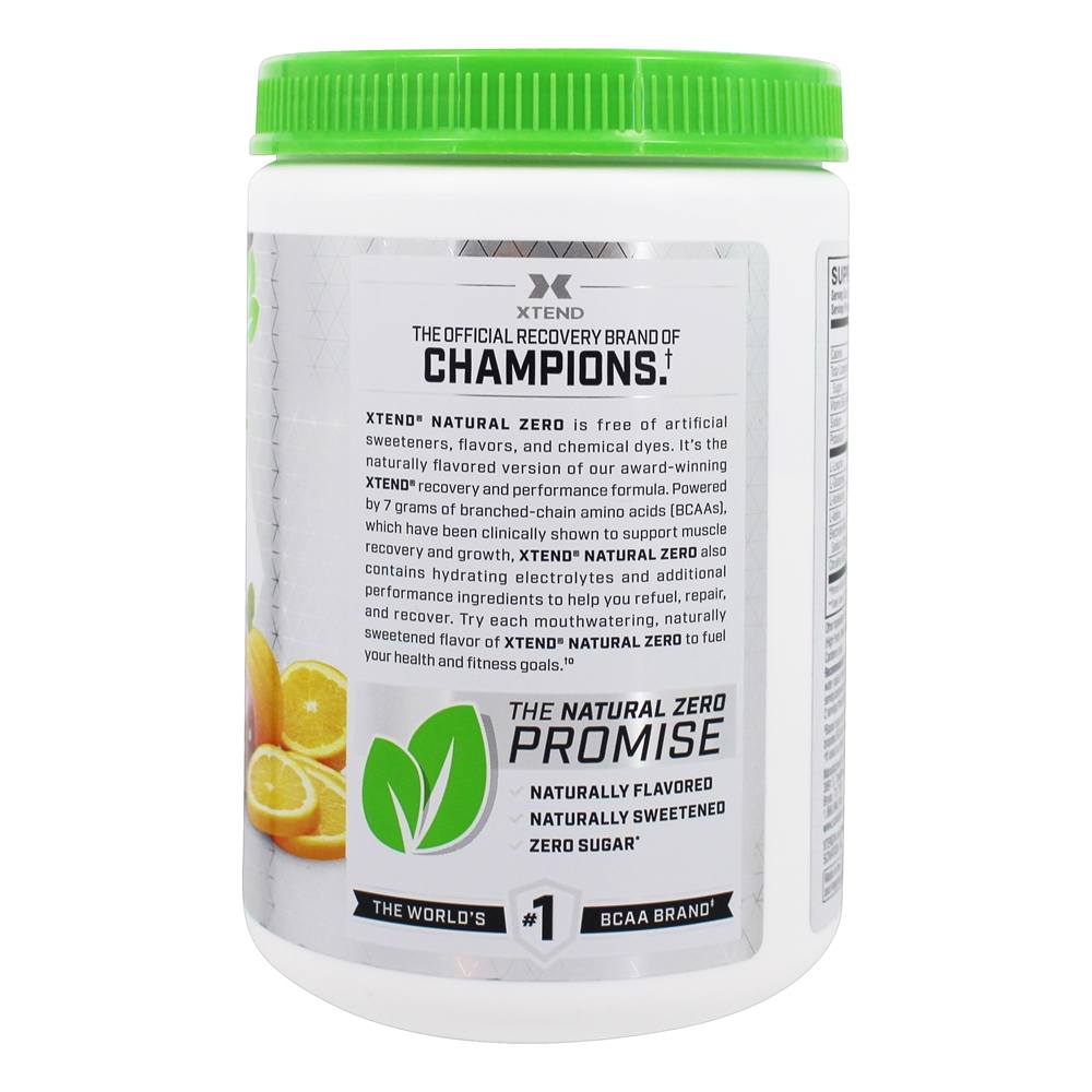 Xtend Natural Zero The Original BCAA Recuperação Muscular e Eletrólitos em Pó Laranja Maracujá - 13 oz. Scivation - Imagem 3