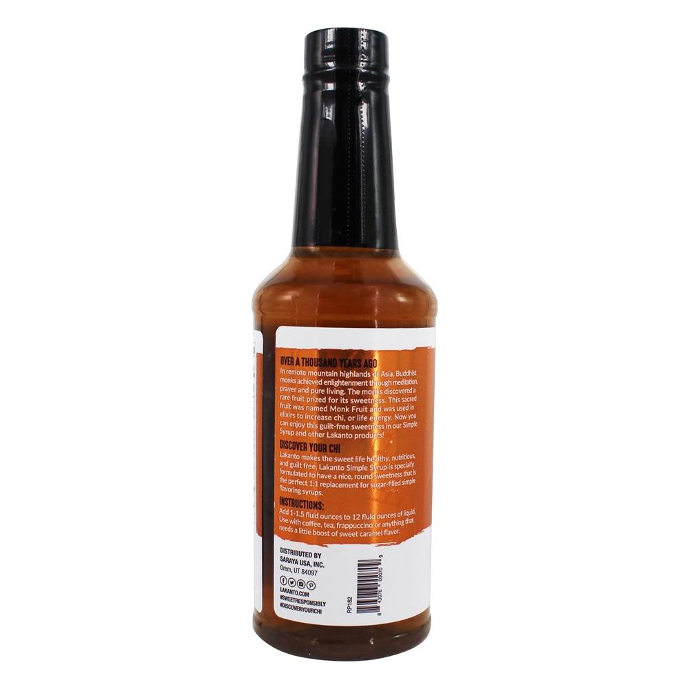 Xarope Simples Adoçado com Caramelo Monkfruit - 16.5 fl. oz. Lakanto - Imagem 3