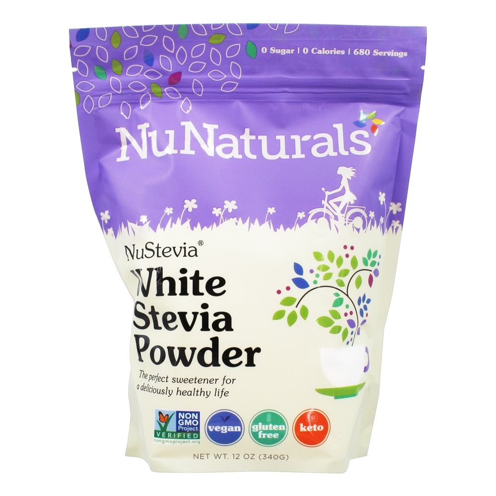 Nustevia Branco Stevia Pó - 12 oz. NuNaturals