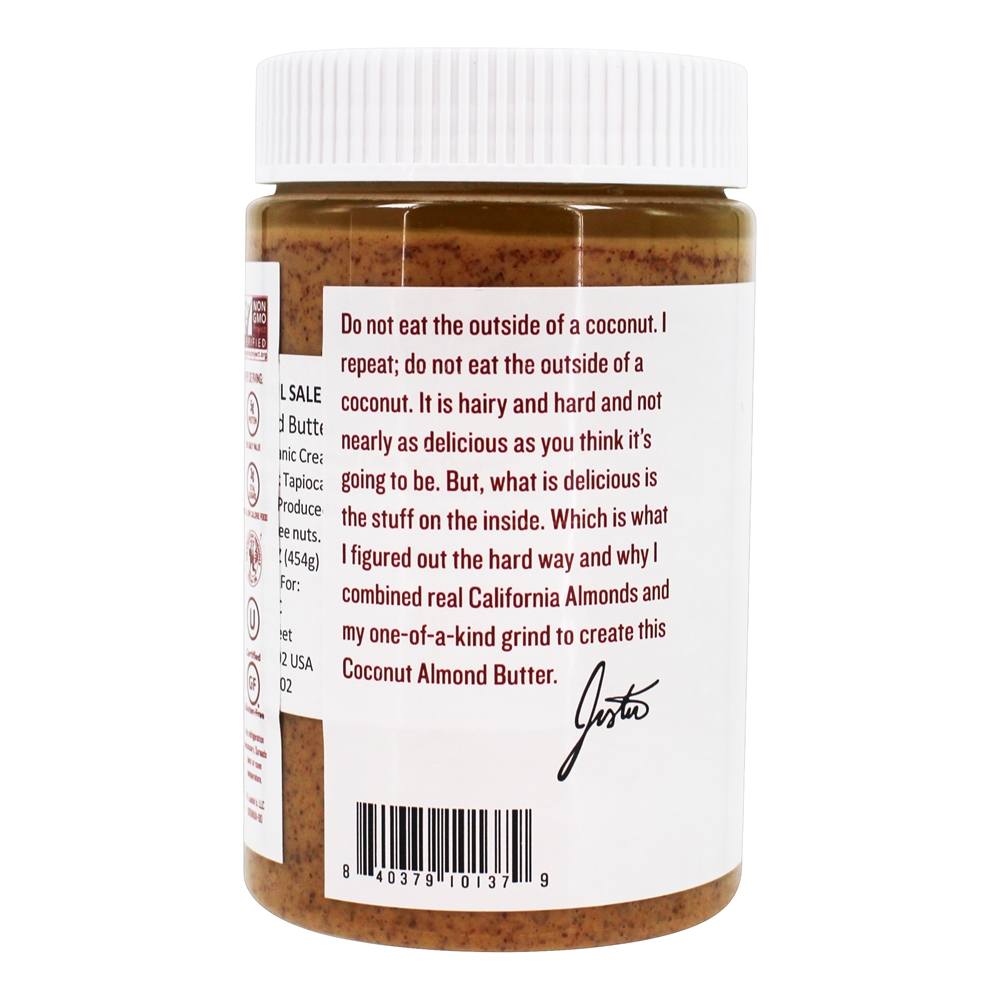 Manteiga De Amêndoa Espalhe Coco - 16 oz. Justin's Nut Butter - Imagem 3