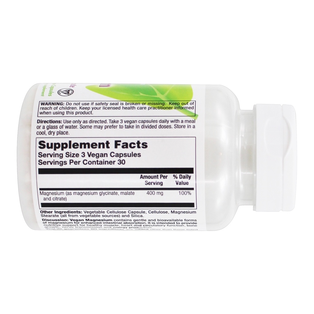 Fonte Tripla de Magnésio Vegano 400 mg . - Cápsulas Vegan 90 VegLife - Imagem 2