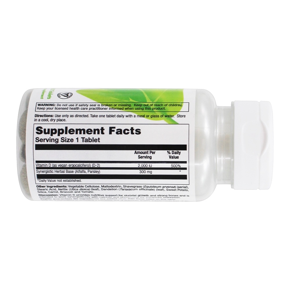 Vitamina D Suprema Vegana 2000 IU - 100 Tablets VegLife - Imagem 2
