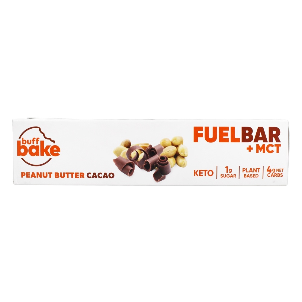 Combustível Keto + MCT Bar Box Manteiga De Amendoim Cacao - 12 Barras Buff Bake - Imagem 2
