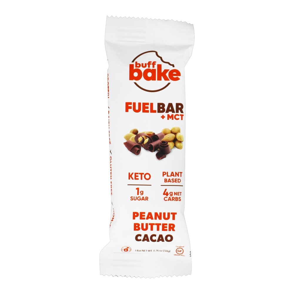 Combustível Keto + MCT Bar Box Manteiga De Amendoim Cacao - 12 Barras Buff Bake - Imagem 4