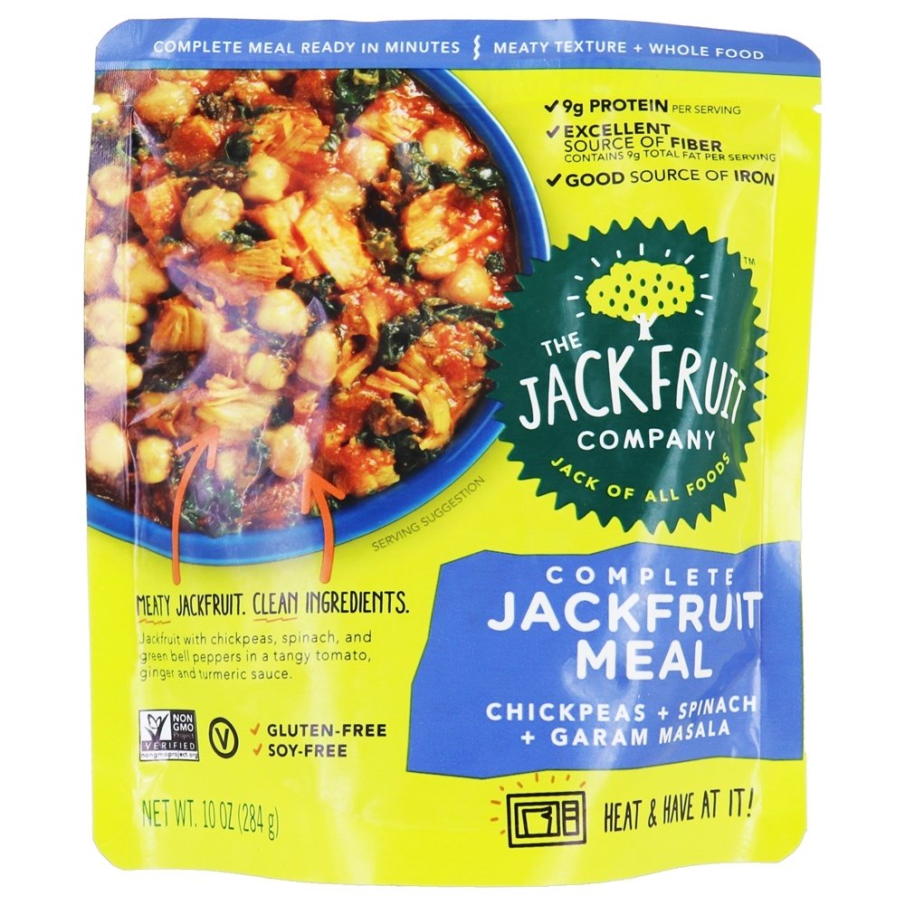 Grão de bico de farinha de jasmim completo + espinafre + Garam Masala - 10 oz. The Jackfruit Company