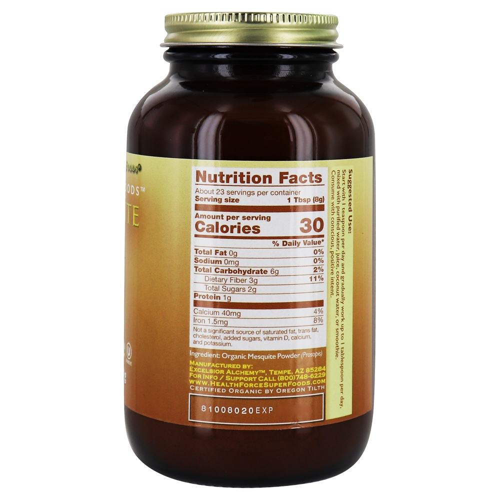 Integridade Alimentos Mesquite Em Pó - 180 Gramas HealthForce Superfoods - Imagem 2