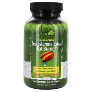 Fórmula Dupla Ação De Queimador De Gordura Extra De Testosterona - 60 Softgels líquidos Irwin Naturals