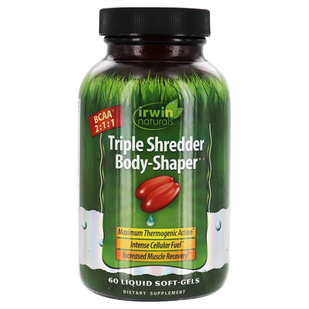Trituradora Tripla Body-Shaper BCAA 2 : 1: 1 - 60 Softgels líquidos Irwin Naturals